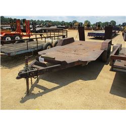 STEEL BED UTILITY TRAILER, -72"X12' 9" DECK, DOVE TAIL, RAMPS