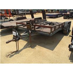 STEEL UTILITY TRAILER, - T/A, 6'-8" WIDE, 17' LENGTH, LOOSE RAMPS, WINCH