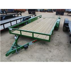 2018 TRAILER WORLD TAG TRAILER, VIN/SN:57BAWR780J1002360 - 7' X 18' T/A TAG TRAILER, WOOD FLOOR, SLI