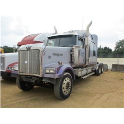 2001 WESTERN STAR TRUCK TRACTOR, VIN/SN:5CKEDD3J91C100296 - T/A, 40K REARS, 12K FRONT, ENGINE BRAKE,