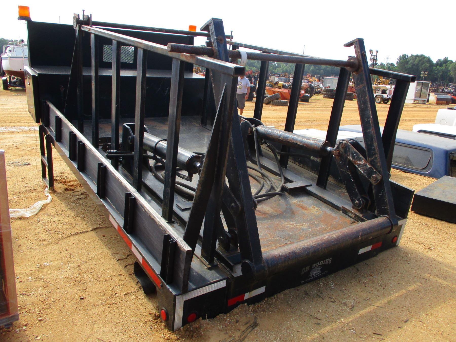 OX BODIES REEL BED W/HYD LIFT, TOOL BOXES