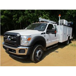 2014 FORD F550 SERVICE TRUCK, VIN/SN:1FD0X5GT5EEB03560 - EXT CAB, POWER STROKE DIESEL ENGINE, A/T, A