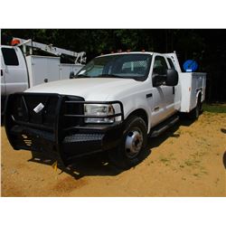 2006 FORD F350 SERVICE TRUCK, VIN/SN:1FDWX36P76EB81813 - EXTENDED CAB, POWER STROKE DIESEL ENGINE, A