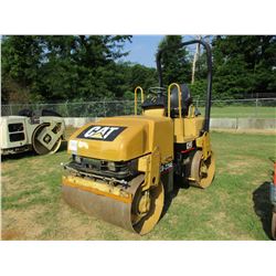 CAT CB224E ROLLER, VIN/SN:8RZ01062 -TANDEM, VIBRATORY DRUMS, WATER SYSTEM, ROLL BAR, METER READING 9