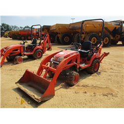 KUBOTA BX25D LOADER BACKHOE, VIN/SN:63200 - 4X4, GP BUCKET, 10" HOE BUCKET, OUTRIGGERS, ROLLB AR, ME