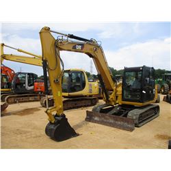 2015 CAT 308E2 CR MINI EXCAVATOR, VIN/SN:FJX02770 - 7' STICK, 24" BUCKET, AUX HYD, BLADE, RUBBER TRA