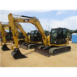 2015 CAT 308E2 CR MINI EXCAVATOR, VIN/SN:FJX04168 - 7' STICK, 24" BUCKET, AUX HYD, BLADE, RUBBER TRA