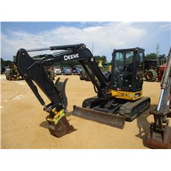 2016 JOHN DEERE 50G MINI EXCAVATOR, VIN/SN:283853 - 4' 6" STICK, 12" BUCKET, QUICK COUPLER, HYD THUM