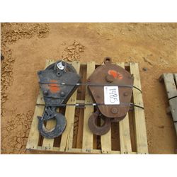(2) SINGLE SHEAVE BLOCKS