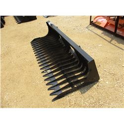 85" BRUSH/ROCK RAKE, FITS SKID STEER LOADER