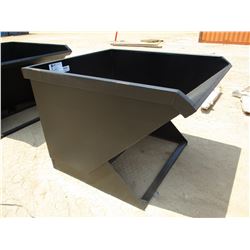 2 CU YD TRASH HOPPER, FITS SKID STEER LOADER
