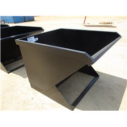 2 CU YD TRASH HOPPER, FITS SKID STEER LOADER