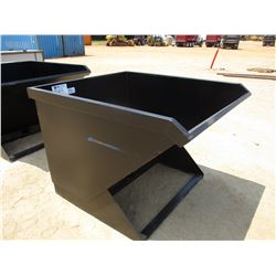 2 CU YD TRASH HOPPER, FITS SKID STEER LOADER