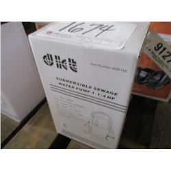 SUBMERSAIBLE SEWAGE WATER PUMP, ELECTRIC