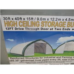 STORAGE BUILDING, - HIGH CEILING, 30' X 40'