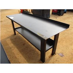29" X 90" METAL WORK TABLE W/SHELF