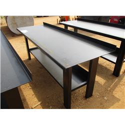 29" X 90" METAL WORK TABLE W/SHELF
