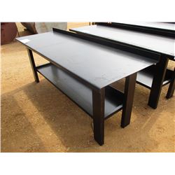 METAL WORK TABLE, - W/SHELF, 29" X 90"