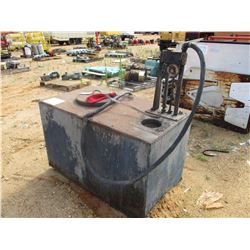 FUEL TANK, - 150 GALLON, HAND PUMP & HOSE
