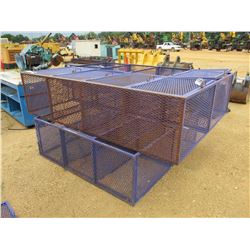 (2) EXPANDED METAL STORAGE CAGE