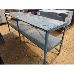 METAL/WOOD TABLE-2' X 8'