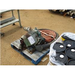 HOMELITE TRASH PUMP, - W/HOSES, GAS ENGINE