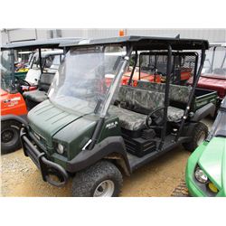2015 KAWASAKI 4010 SIDE BY SIDE, VIN/SN:JK1AECR13FB525898 - 4X4, GAS ENGINE, WINDSHIELD, DUMP BED, M
