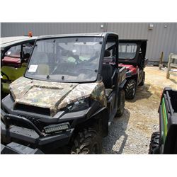 2014 POLARIS RANGER XP UTV, VIN/SN:4XAUH88A8EG345319 - 4X4, WINDSHIELD, DUMP BED, METER READING 481 