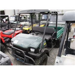 2007 KAWASAKI 3010 MULE UTV, - 4X4, WINCH, DUMP BED, CANOPY (WINCH CONTROL IN SECURITY OFFICE)