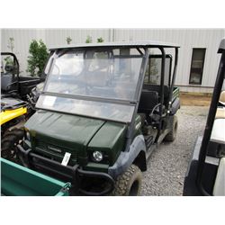 2015 KAWASAKI 4010 MULE UTV, VIN/SN:JK1AFCR12FB526315 - 4X4, CREW CAB, WINDSHIELD, DUMP BED, CANOPY,