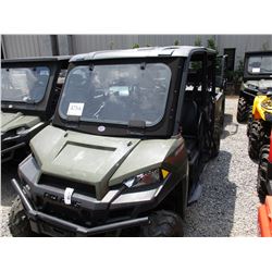 POLARIS RANGER XP900 VIN/SN:4XARUY870FB312688 - 4X4, CREW CAB, WINDSHIELD, CANOPY, DUMP BED, METER R