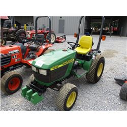 JOHN DEERE 4100 FARM TRACTOR, VIN/SN:314747 - 3 PTH, PTO, 315/75D15 TIRES, METER READING 476 HOURS