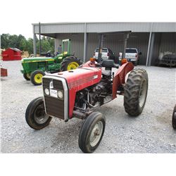 MASSEY FERGUSON 240 FARM TRACTOR, VIN/SN:P38145 - 3 PTH, PTO, ROLL BAR, 13.6-28 TIRES, METER READING