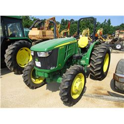 JOHN DEERE 5075E FARM TRACTOR, VIN/SN:110110 - MFWD, 3 PTH, PTO, ROLL BAR, 16.9-28 REAR TIRES, 9.5-2