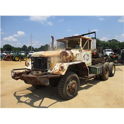 MILITARY TRUCK TRACTOR, - T/A, 6X6, DIESEL ENGINE, 5 SPEED TRANS, FRONT WINCH, HEADACHE RACK, 11.0-2
