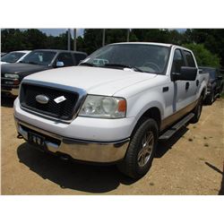 2007 FORD F150 PICK UP, VIN/SN:1FTPW14V37KA94401 - 4X4, CREW CAB, V8, A/T, ODOMETER READING 312,852 