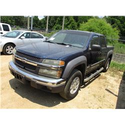 2004 CHEVROLET COLORADO LS PICK UP, VIN/SN:1GCDS136848107967 - CREW CAB, V6 GAS ENGINE, A/T, BED COV