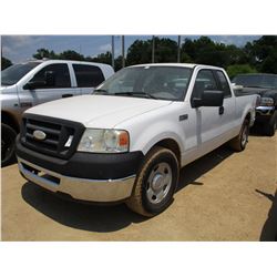 2006 FORD F150 PICKUP, VIN/SN:1FTPX125X6KC92231 - EXT CAB, GAS ENGINE, A/T, ODOMETER READING 125,745