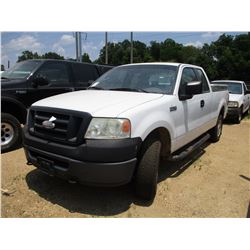 2007 FORD F150 PICK UP, VIN/SN:1FTRX14W17FA68709 - 4X4, EXTENDED CAB, V8 GAS ENG, A/T, ODOMETER READ