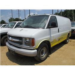 2002 CHEVROLET 3500 EXPRESS CARGO VAN, VIN/SN:1GCHG35R421158815 - GAS ENGINE, A/T, ODOMETER READING 