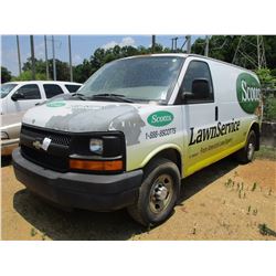 2002 CHEVROLET 3500 EXPRESS CARGO VAN, VIN/SN:1GCHG35U751235802 - GAS ENGINE, A/T, ODOMETER READING 