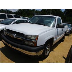 2005 CHEVROLET PICKUP, VIN/SN:1GCEC14V05Z281292 - GAS ENGINE, A/T, ODOMETER READING 116,348 MILES