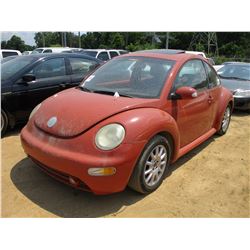 2005 VOLKSWAGON BEETLE, VIN/SN:3VWCK31C25M407885 - GAS ENGINE, A/T, ODOMETER READING 114,535 MILES
