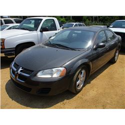 2005 DODGE STRATUS SEDAN, VIN/SN:1B3EL46X55N512857 - GAS, A/T, ODOMETER READING 107,087 MILES