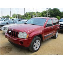 2005 JEEP GRAND CHEROKEE, VIN/SN:1J4GR48K15C539776 - 4X4, GAS, A/T, ODOMETER READING 131,800 MILES