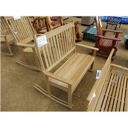 WOOD ROCKING BENCH