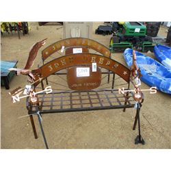 JOHN DEERE METAL BENCH