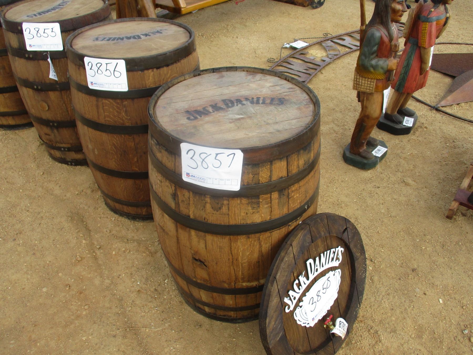 JACK DANIELS WHISKEY BARREL J.M. Wood Auction Company, Inc.