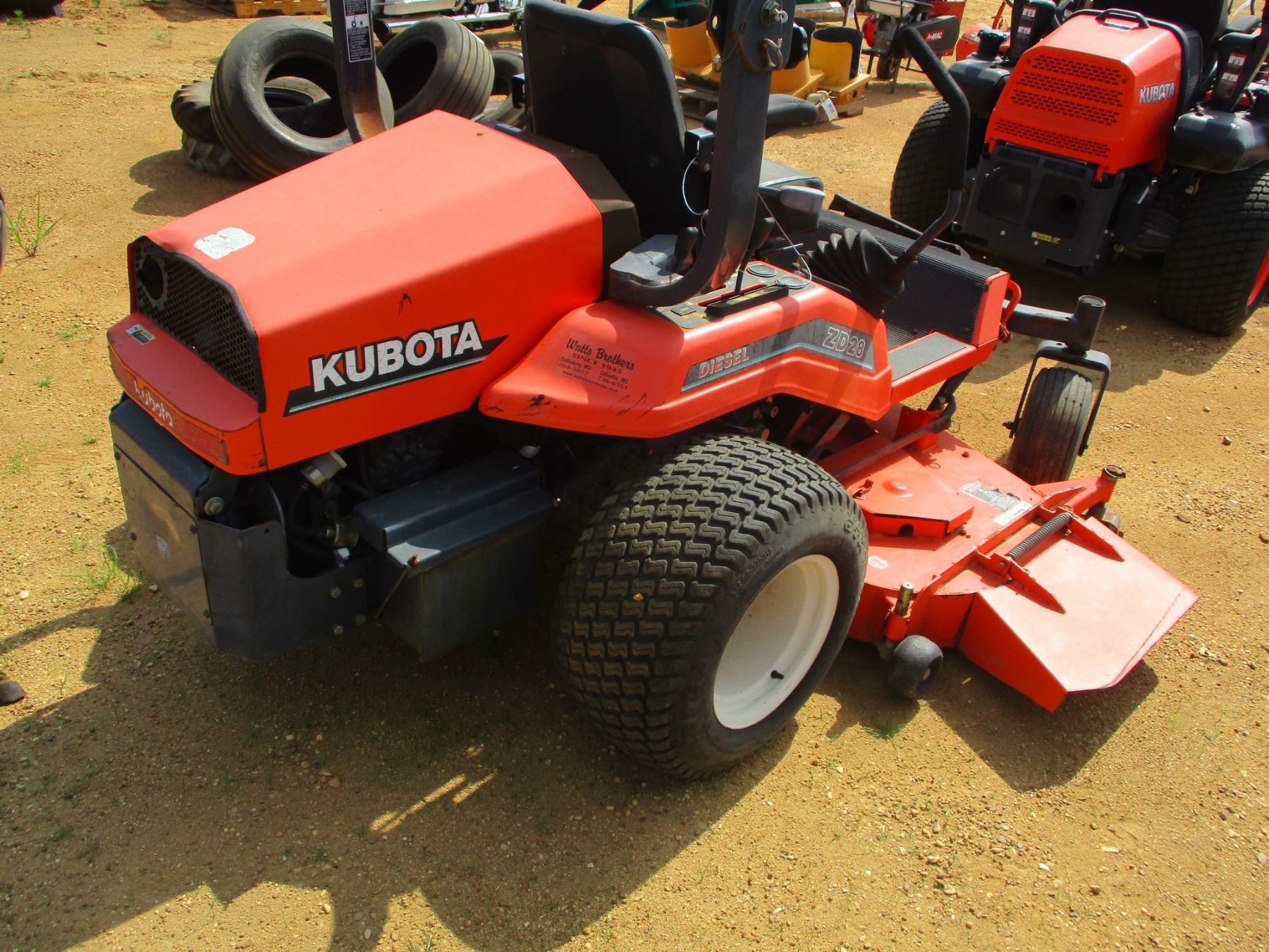 KUBOTA ZD28 MOWER, VIN/SN12788 ZERO TURN, DIESEL ENGINE, 72" MOWER