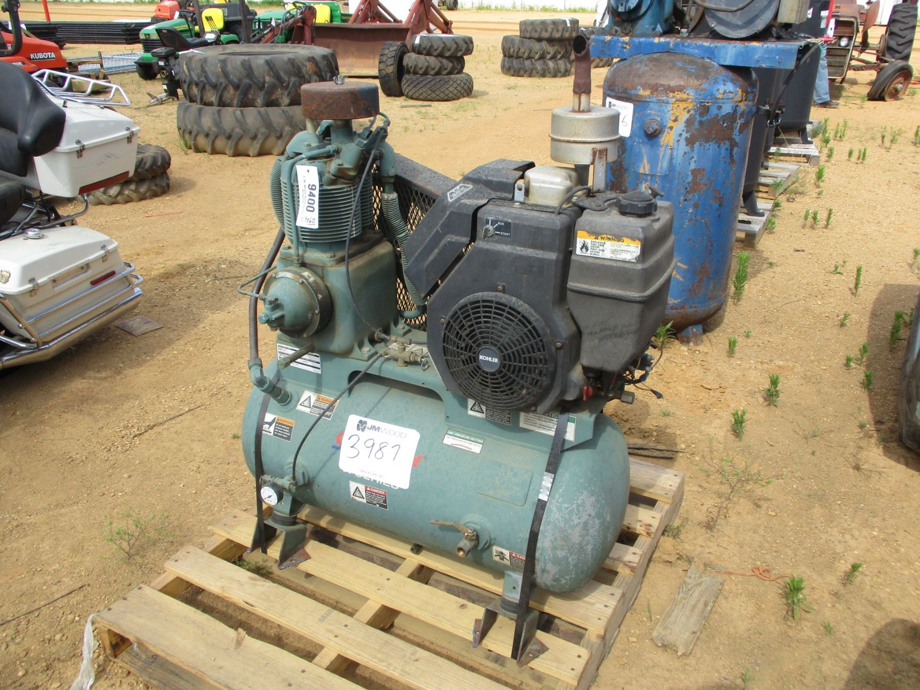 CHAMPION RSERIES AIR COMPRESSOR, GAS ENGINE, TANK MOUNTED (COUNTY OWNED)